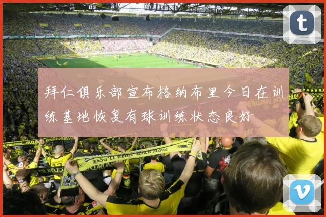 拜仁俱乐部宣布格纳布里今日在训练基地恢复有球训练状态良好